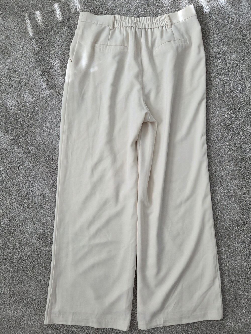 Skies Are Blue Wide Leg Cream Trousers - Picture 3 of 5
